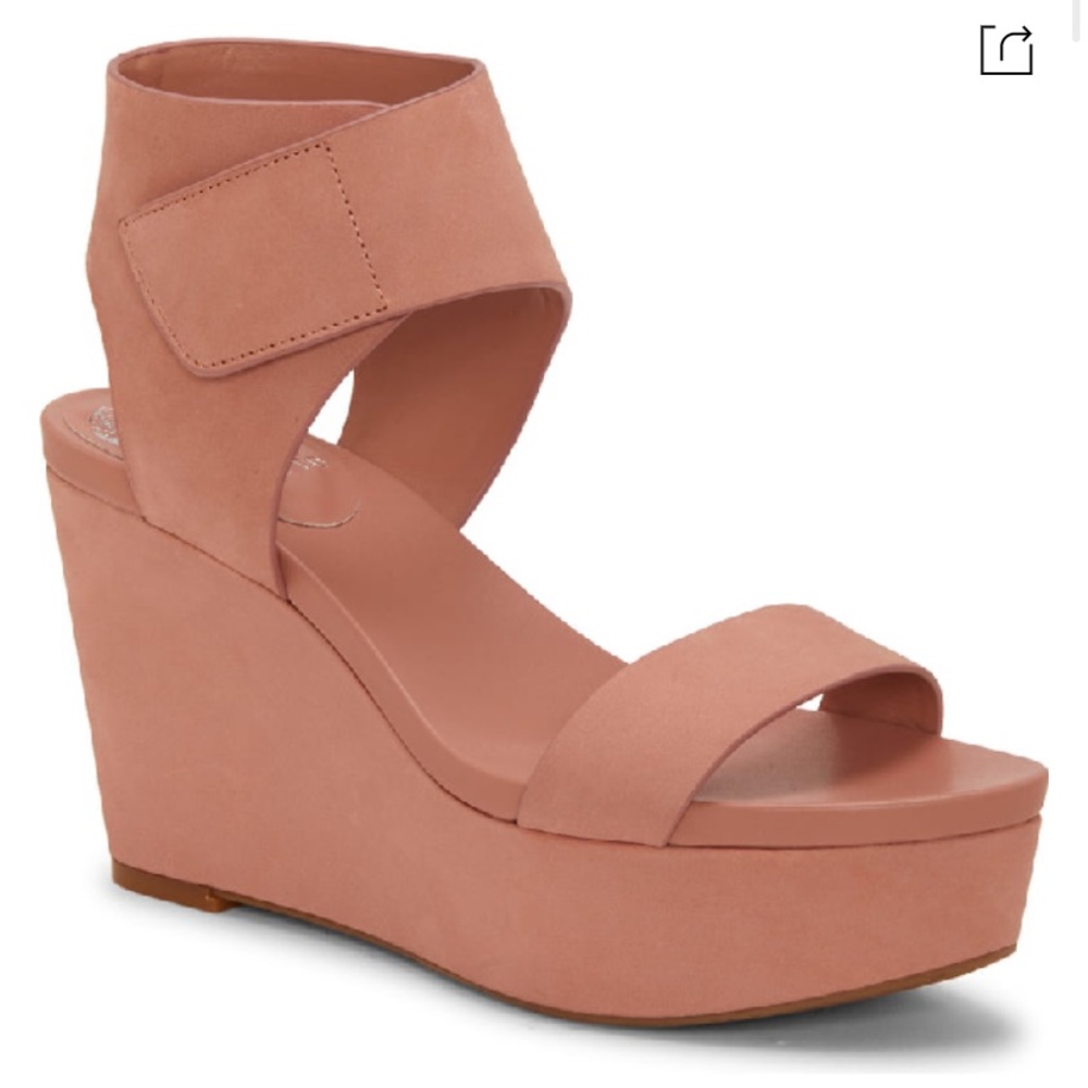 Vince Camuto Pink Wedge Sandals